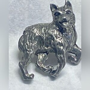 Pewter Dog Lapel Pin or  Brooch